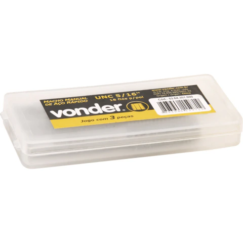 Macho manual aço rápido 7/16" unc 14fpp 2 pç din 351 Vonder