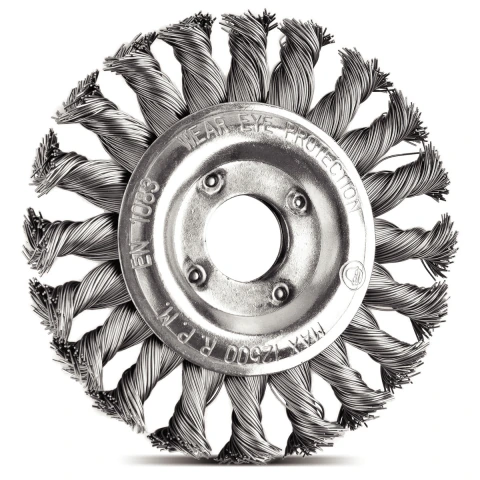 Escova Circular Arame Entrançado 6''x1/2'' 24 Tranças Aço Temperado Tramontina PRO