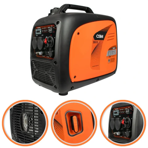 Gerador De Energia A Gasolina Inverter 3.5kVA 6.5HP 127V 60Hz 3800I-E Portátil Silencioso CSM