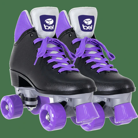 Patins Bel Quad - Retro Basic Preto/Roxo Tam 36