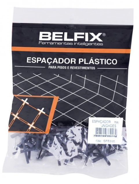 Espaçador Plástico P/ Piso/azulejo 6mm C/ 100 Peças - Belfix