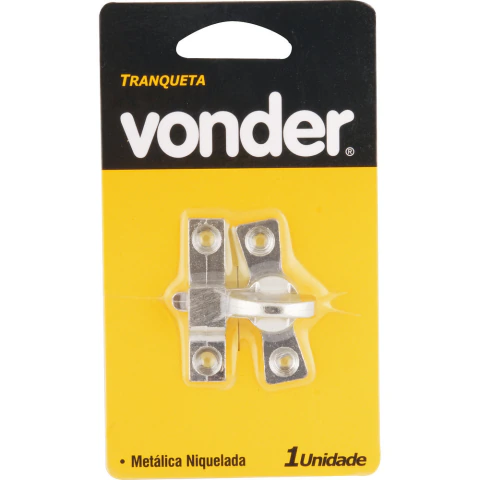 Tranqueta simples aço carbono niquelado Vonder