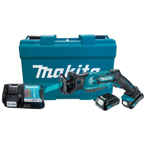 Serra Sabre 3300 Golpes por Minuto Sem Fio 12V Com 2 Baterias Carregador e Maleta JR103DWYE Makita