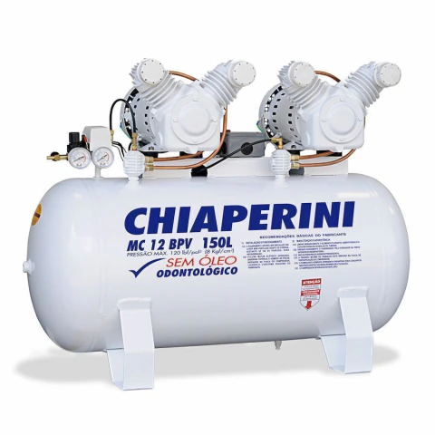 Compressor Odontológico Mono Aberto s/Óleo 150L Chiaperini