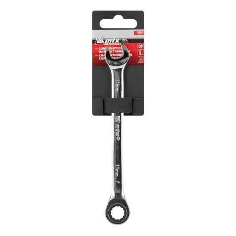 Chave Combinada Catraca Cromada 11mm Aço CrV 58HRC MTX