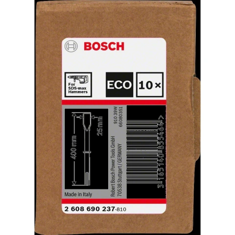 Cinzel Bosch Sds-Max Hpp 25 X 400 mm 10 Peças