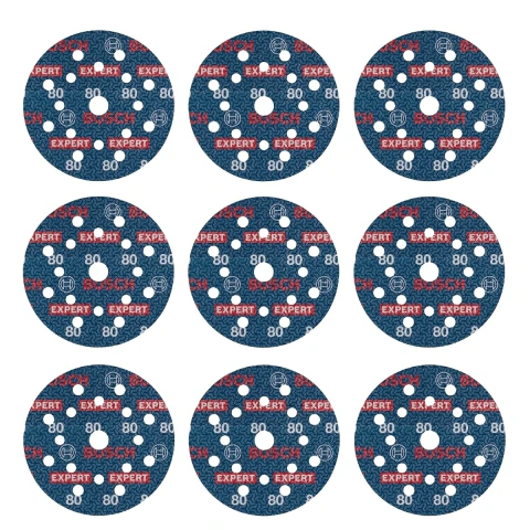 Jogo De Disco De Lixa Bosch Expert O780 125mm C/ 9 Un