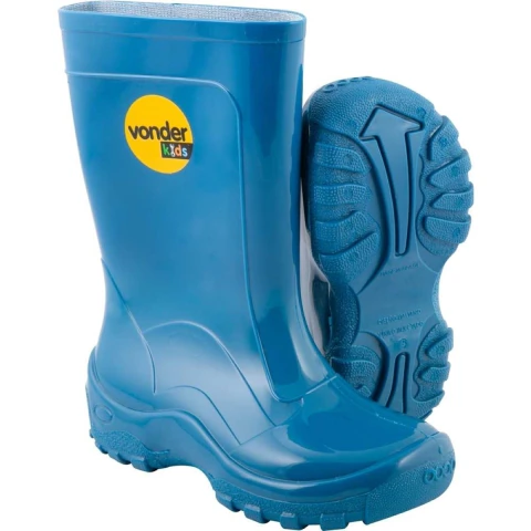 Bota Infantil Azul PVC com Forro Tam. 28/29 Vonder