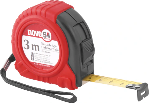 Trena aço 3mx16mm curta emborrachado Nove54
