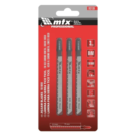 Lamina Serra Tico Tico 75 X 2,5 Mm Encaixe Fácil 3 Peças Mtx