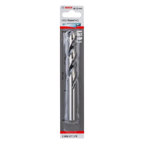 Broca Para Metal Bosch Aço Rápido Hss-Pointteq 12,0mm