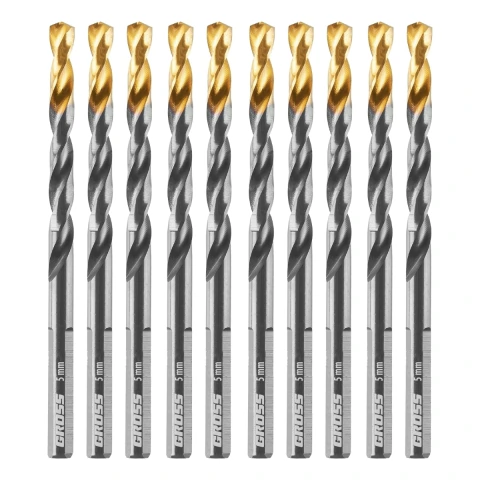 Broca Aço Rápido 5mm 10pcs Profissional Metal Gross