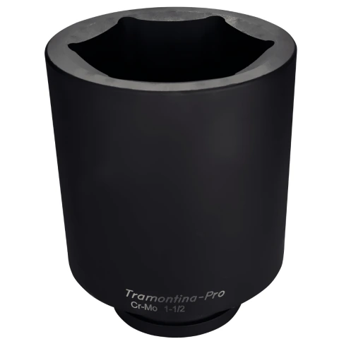 Soquete de Impacto Sextavado Longo 110mm 1.1/2'' Material Aço Cromo Molibdênio Tramontina PRO