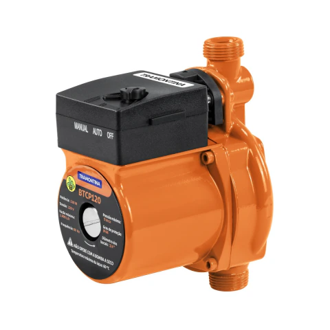 Bomba D'água Elétrica Circulação Pressurização Tramontina BTCP120 120W 127V 1.600L/h 9m.c.a. Ferro Fundido
