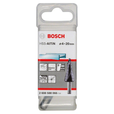 Broca Escalonada P/Metal Bosch Hss-Altin 4-20mm 9 Diâmetros