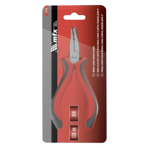 Mini Alicate Bico Meia Cana Curvo Niquelado 5'' 130mm MTX