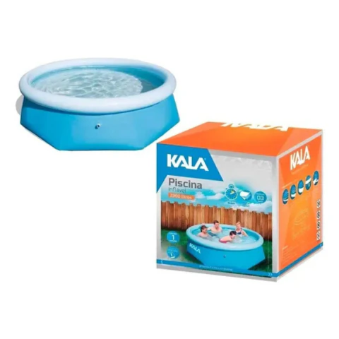 Piscina Inflável 2300 Litros 244x66Cm Fast Set Kala Kit Reparo