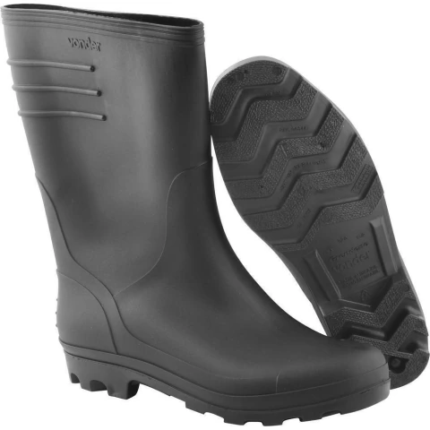 Bota PVC Preta Cano Médio sem Forro 44/45 - Vonder