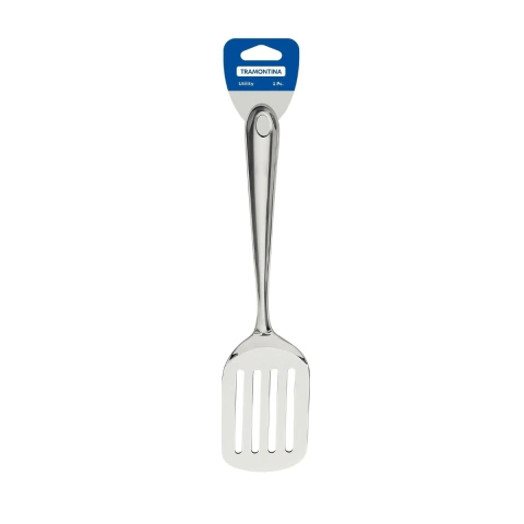 Espatula Para Fritura Tramontina Utility Em Aco Inox Com Brilho Resistente Uso Profissional
