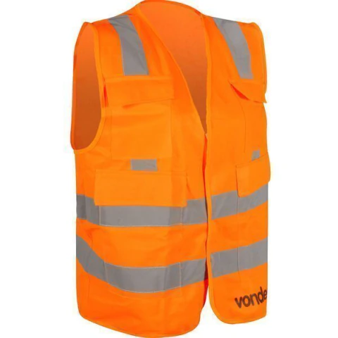 Colete Refletivo Alta Visibilidade Cv107 Laranja 120gsm 4 Bolsos Vonder