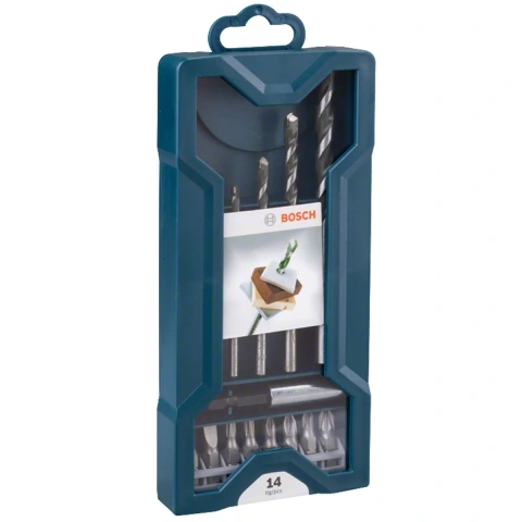 Kit De Pontas E Brocas Bosch Mini X-Line Com 14 Peças