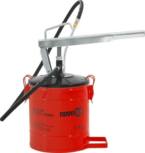 Bomba graxa balde 7kg mangueira 1,3m Nove54