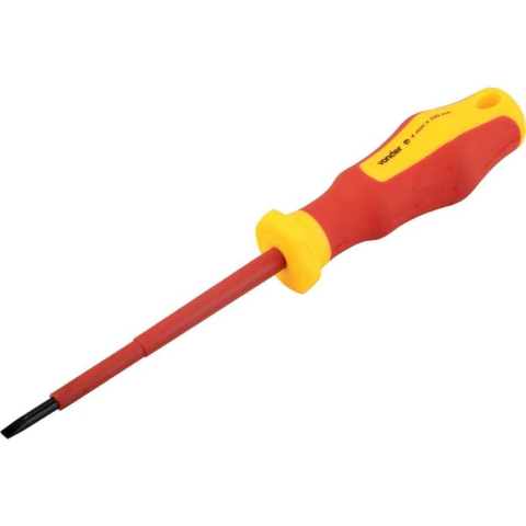 Chave Fenda Vonder 4x100mm VDE 1000V Cromo Vanádio Isolada IEC 60900 Eletricista