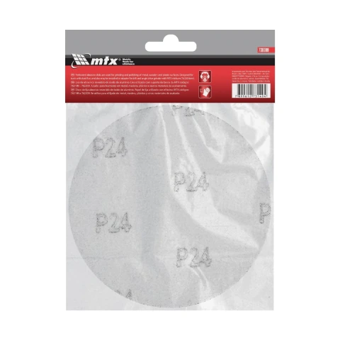 Disco De Lixa Com Velcro 125 Mm Grão 24 10 Peças Mtx Abrasivo Para Desbaste