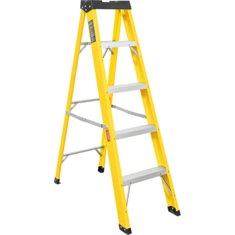 Escada Fibra Tesoura 4 Degraus Importada