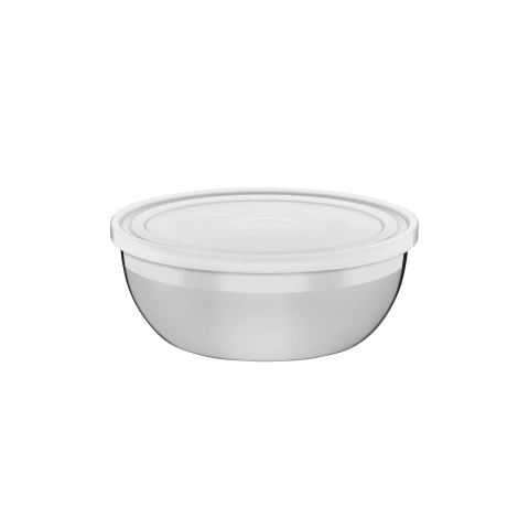Pote Tramontina Freezinox Redondo Aço Inox 1,6 L 18 cm Com Tampa Plástica Armazenamento Cozinha