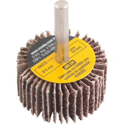Roda lixa minikontour 40x20mm g36 haste 6mm Vonder