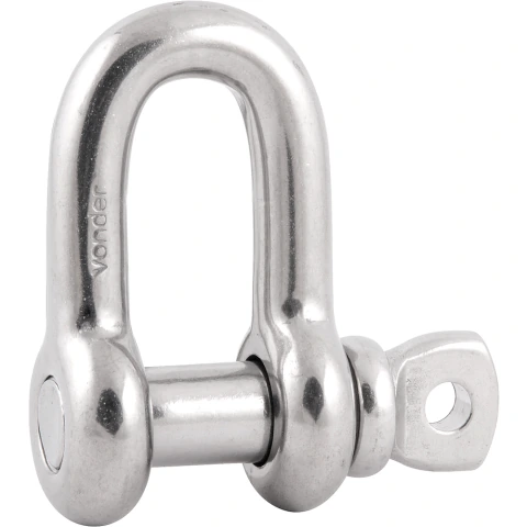 Manilha Reta Para Cabo de Aço 1/2" Aço Inox Vonder