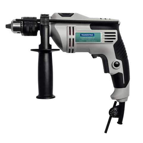 Furadeira de Impacto 500W 1/2'' 220V Tramontina com Empunhadura Auxiliar e Reversão