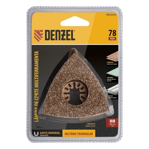 Lâmina Multiferramenta Deltoide HM 78 mm Para Ladrilho E Madeira Denzel