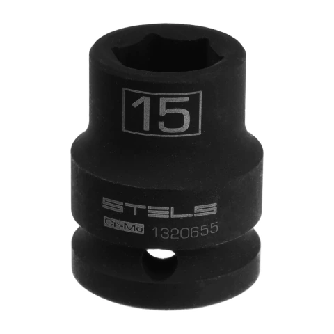 Soquete Impacto 1/2'' Sextavado Cromo Molibdênio 15mm Stels