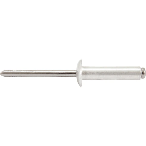 Rebite Repuxo De Alumínio 6,0x16,0mm Mandril Aço Com 50 Peça