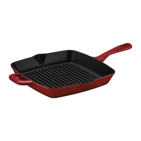 Bistequeira Ferro Fundido Tramontina Ampezzo 27 cm 2,4 L Esmaltada Vermelha Indução Profissional