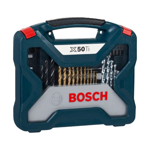 Kit De Pontas E Brocas Em Titânio Bosch X-Line 50 Peças