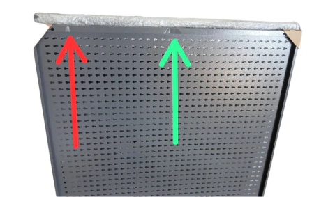 Painel para Ferramentas Em Aço 94x97cm com 48 Ganchos Pequenas Avarias Outlet
