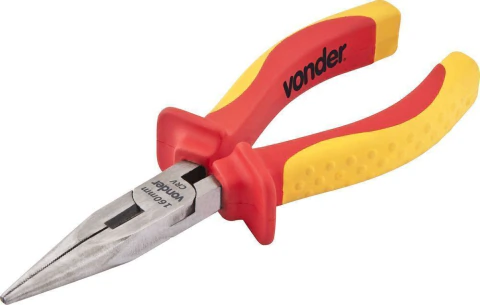 Alicate bico meia cana 6.5/16" reto vde isol. 1000v Vonder