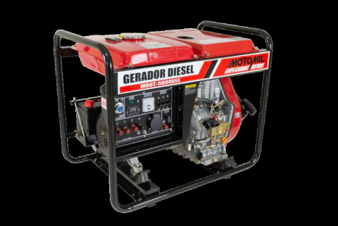 Gerador Diesel 5 KVA Trifásico 220/110 60 Hz MDGT-5000CLE Motomil