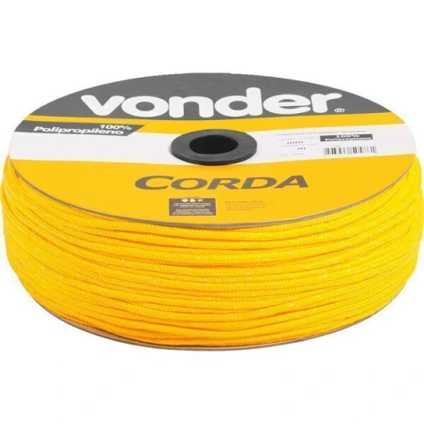 Corda Trançada 4mmx360m 2,9kg Amarela Vonder