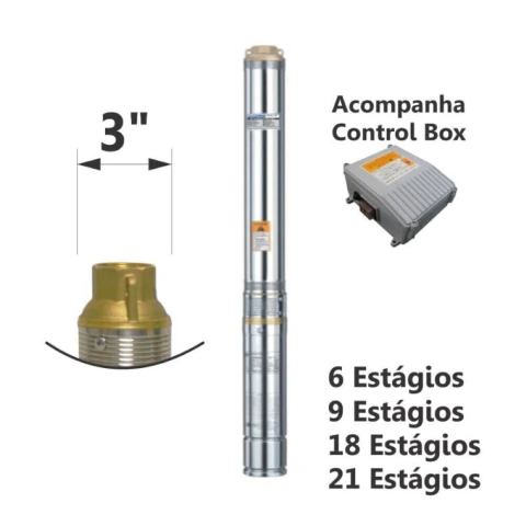 Motobomba Submersa tipo Caneta 3/4cv 60Hz Monofásico 110V ESUB-3/13 Eletroplas