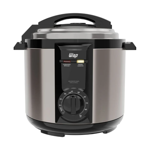 Panela de Pressão Elétrica WAP WPPE2 900W Silenciosa Cesto 5 Litros com Revestimento Antiaderente Inox 127V