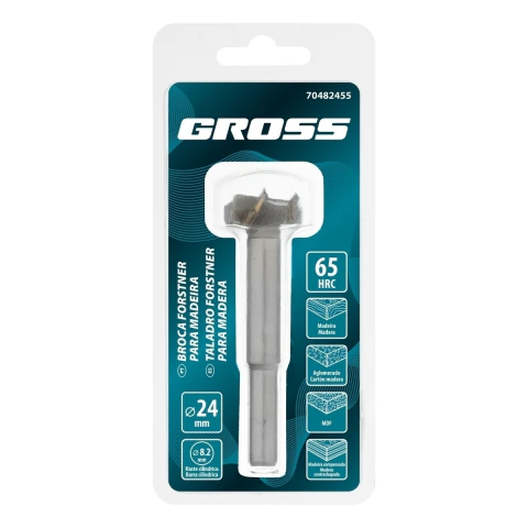 Broca Forstner 24mm Haste Cilíndrica Metal MTX