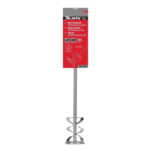 Misturador Tintas Gesso SDS Plus 60 X 400mm Galvanizado MTX