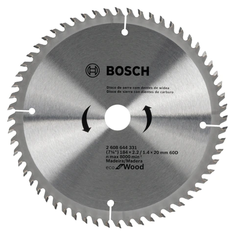 Disco Serra Circular Bosch Ecoline Ø184X20mm 60 Dentes