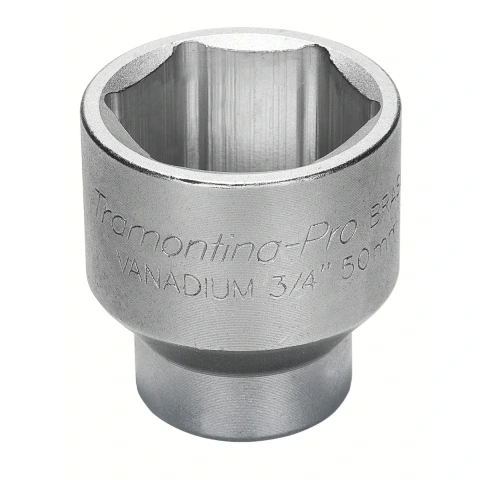 Soquete Sextavado 19mm 3/4'' Aço Cromo Vanádio Forjado Perfil Hyper Drive Tramontina PRO