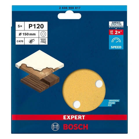 Disco De Lixa Bosch Expert C470 150mm G120 5 Peças