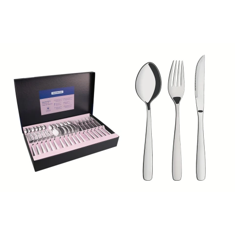Faqueiro Tramontina Amazonas 36 Peças Aço Inox Com Facas Para Churrasco Acabamento Brilho